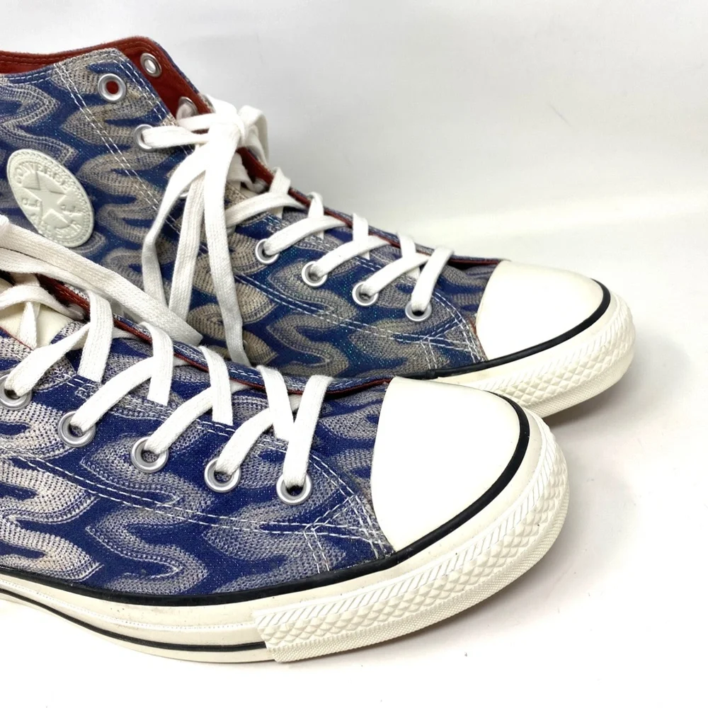Converse Missoni Chuck Taylor High Top Auburn Egret  Men Canvas Sneakers 151255C - Picture 4 of 9